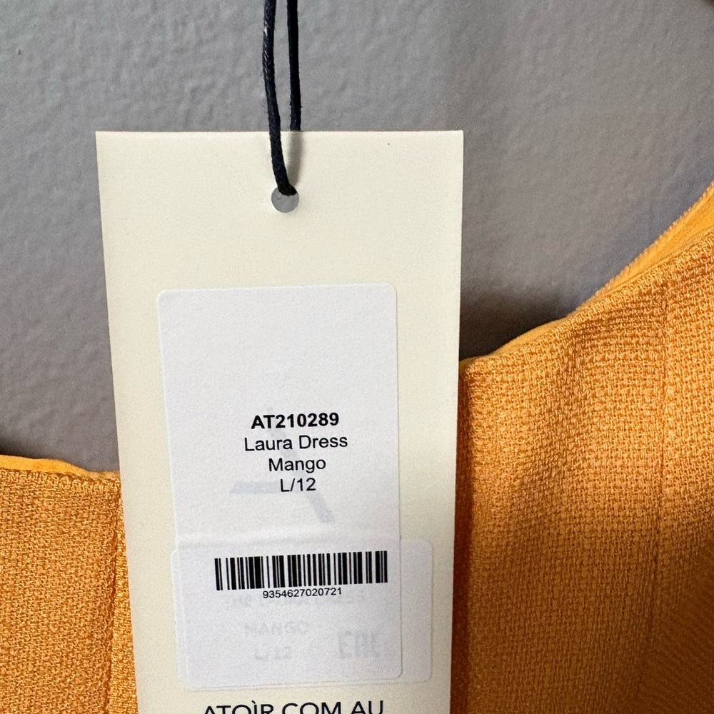 NWT ATOIR Laura Midi Dress with Cutouts in Mango Color. Size 8 - Picture 10 of 12